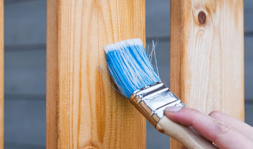 repainting the fence